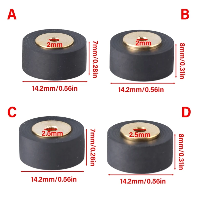 Rubber Pinch Roller Pressure Tape Wheel for Professional Recording Application 14.2x7x6.5/14.2x8x6.5 2.0/2.5