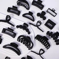 Artigli per capelli grandi neri Elegante fermaglio per capelli in acrilico Forcine per ragazze Barrette Clip per artigli di granchio Copricapo per accessori per capelli da donna