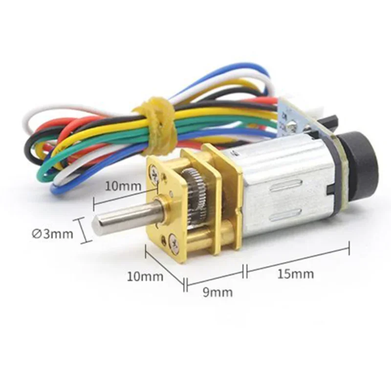 محرك تروس معدني صغير بتيار مستمر ، عجلة تروس ، عزم دوران عالي ، مستشعر قاعة ، GA12 ، N20 ، DC 6V ، 15 ، 25 ، 50 ، 70 ، 47 ،! ، دورة في الدقيقة ، 7PPR
