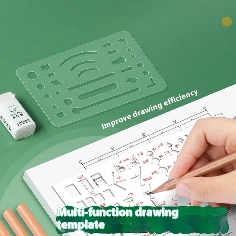 College student drawing tool set Professional construction engineering Combination assembly drawing  geometry set for school