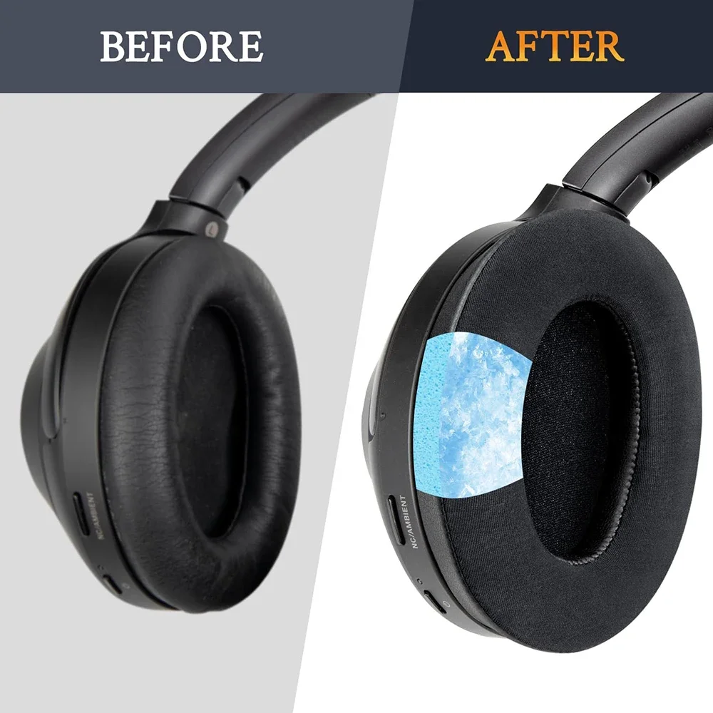 Cooling Gel Football mesh memory sponge Ear Pads for Sony WH-1000XM3 (WH1000XM3) Headphones ear pillow ear cushions