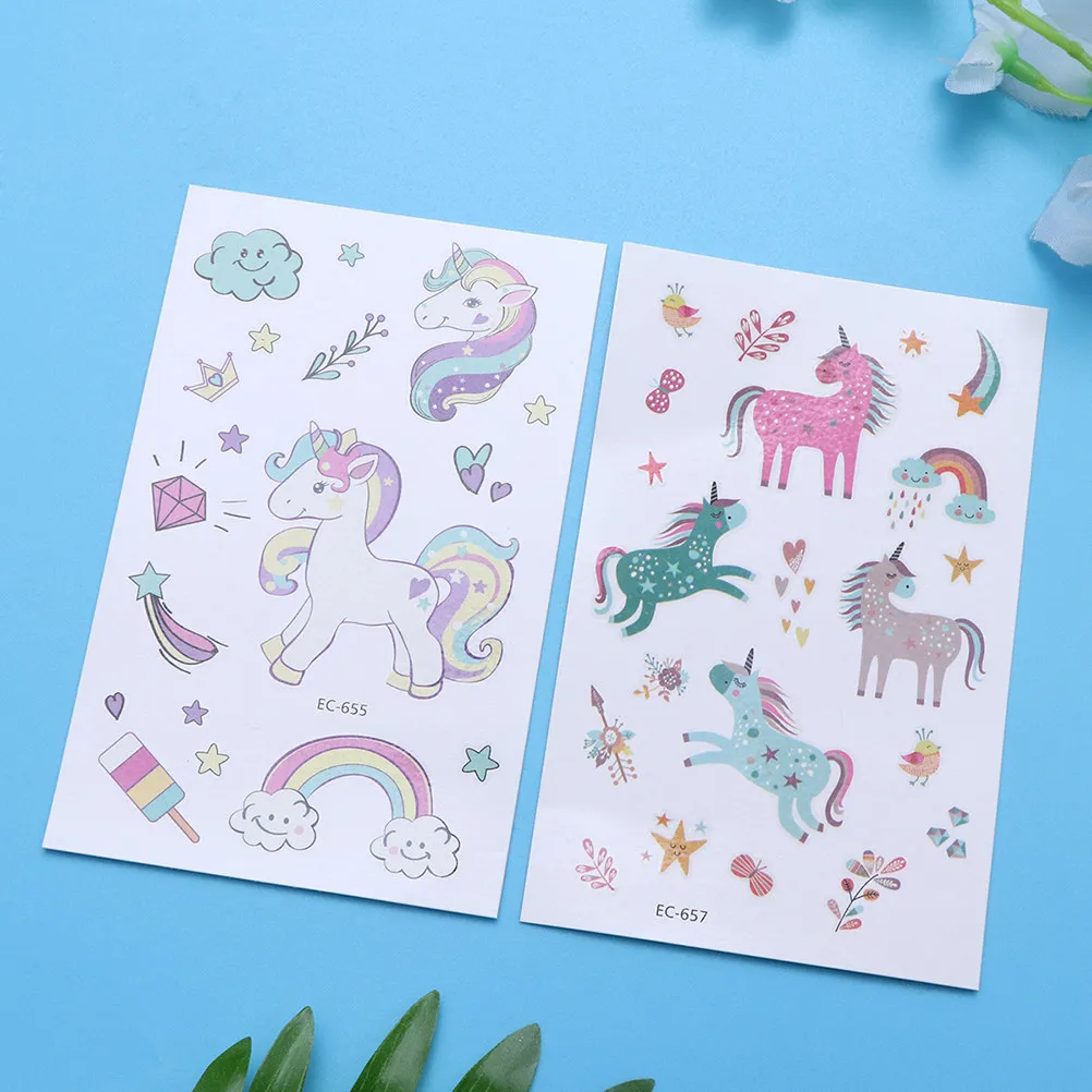 

12 Pcs Temporary Tattoos Cartoon Kids Stickers Waterproof Animal Patterns Cute Eco Friendly Party Gifts