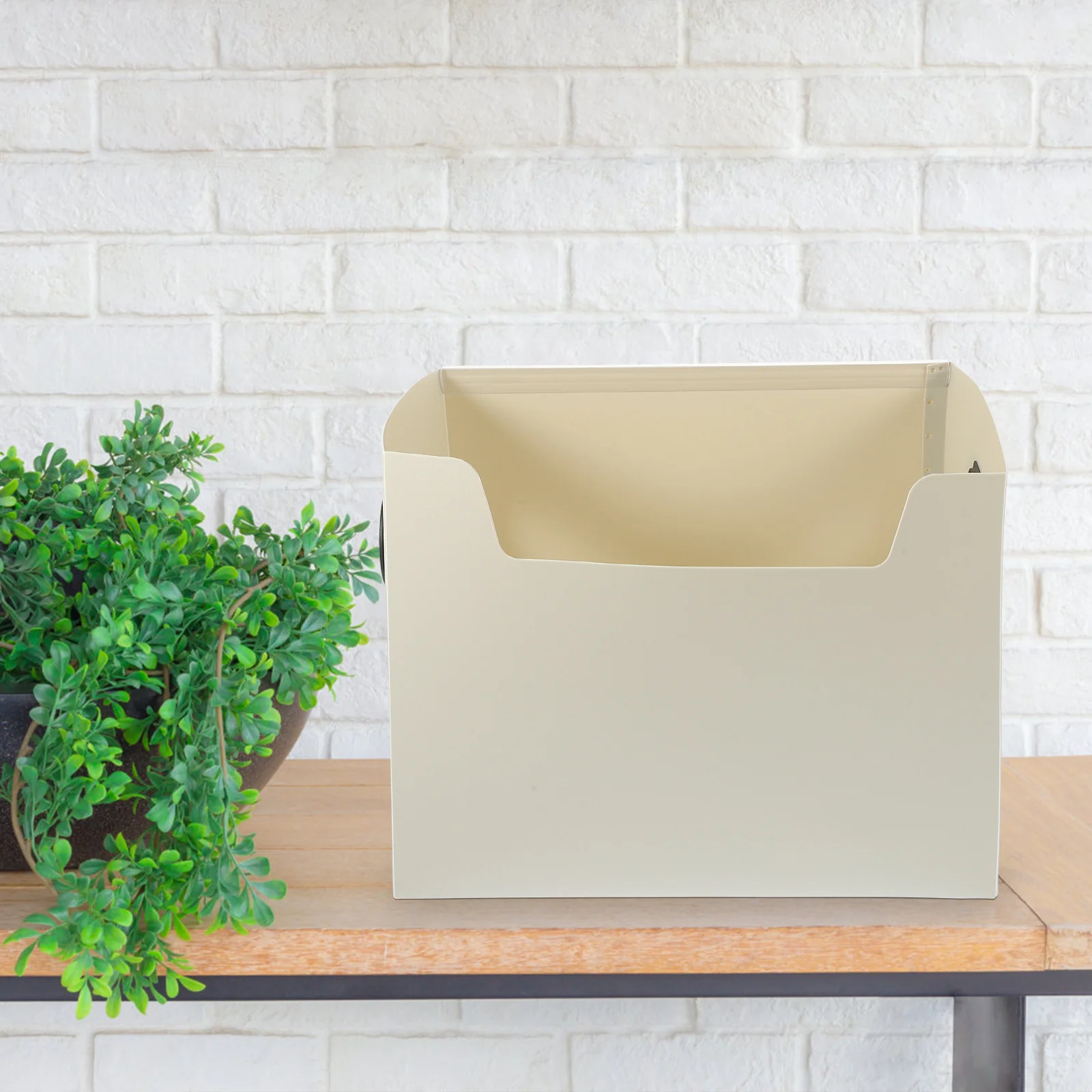 

2pcs Desktop Storage Box Plastic Sundries Organizer Cube Bin For Home Office Dorm Multifunctional Household Container With Dual