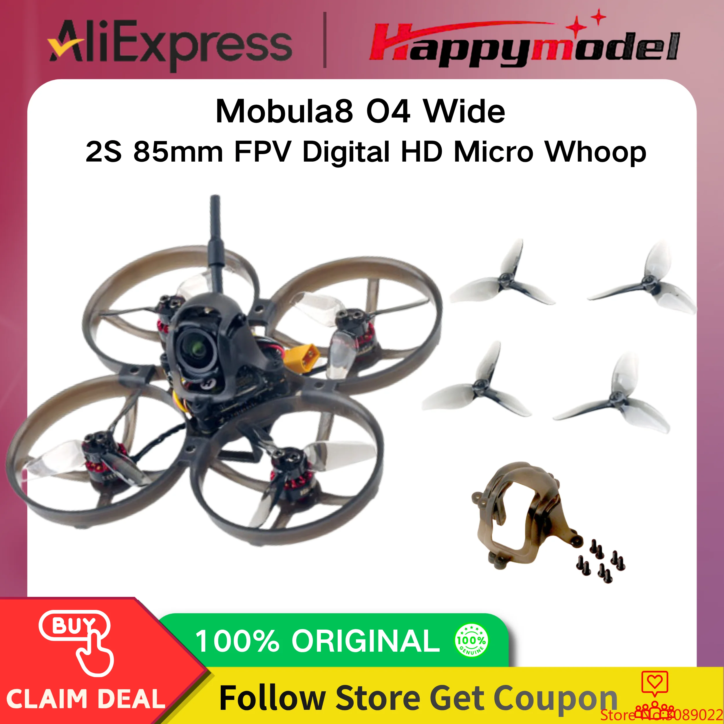 Happymodel Mobula8 O4 Wide Air - đánh giá và giá Fpv Brushless Rc Drone 4K