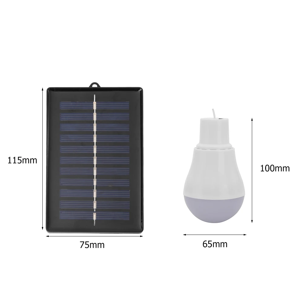 5V 15W 300LM Solarenergie Power Außenlampe Tragbare USB-Ladelichter Geringer Stromverbrauch Lange Lebensdauer LED-Birne