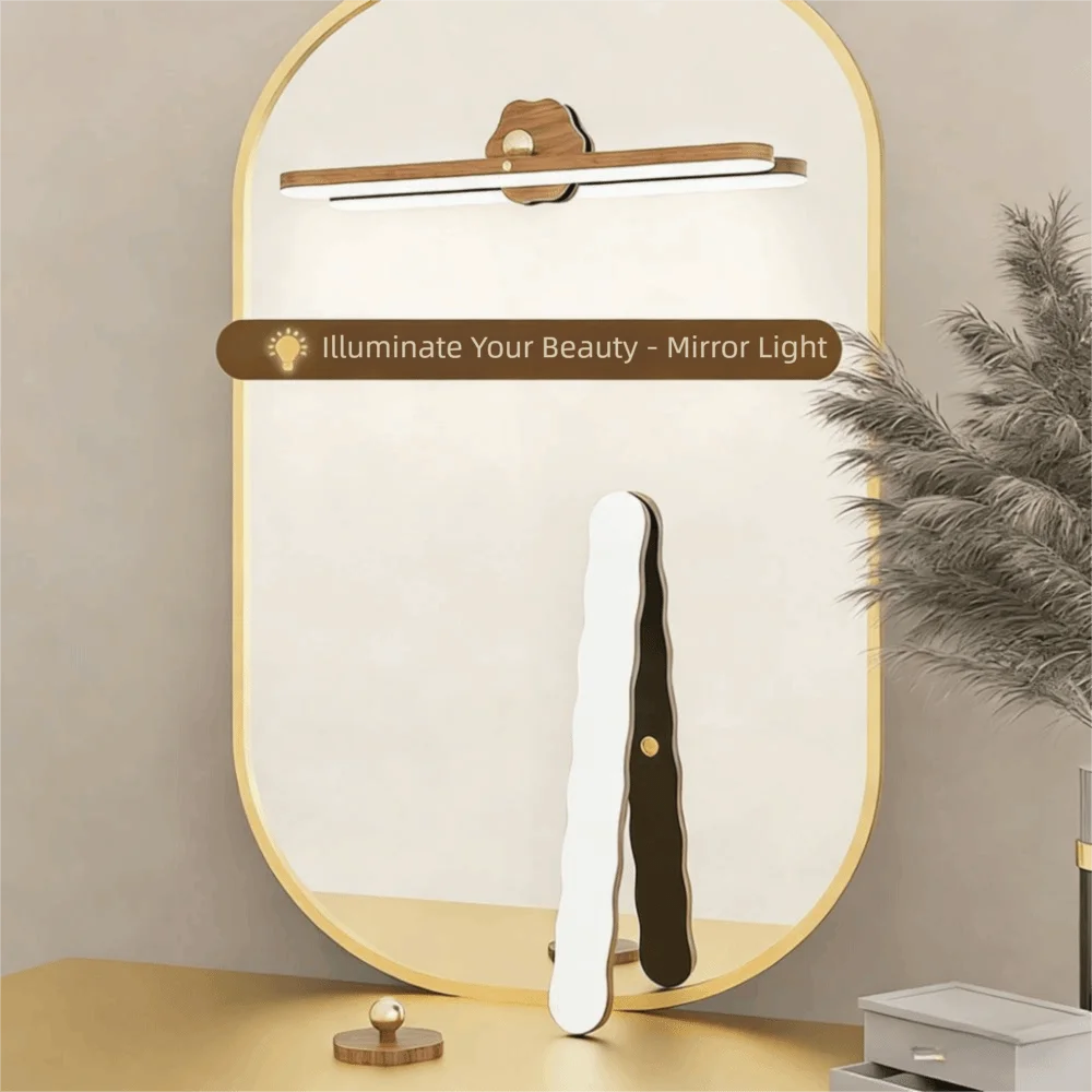 

Magnetic LED Night Light TYPE-C Rechargeable 3W Mirror Front Fill Light Lamp Dimmable 3 Color Wall Lamp Bathroom