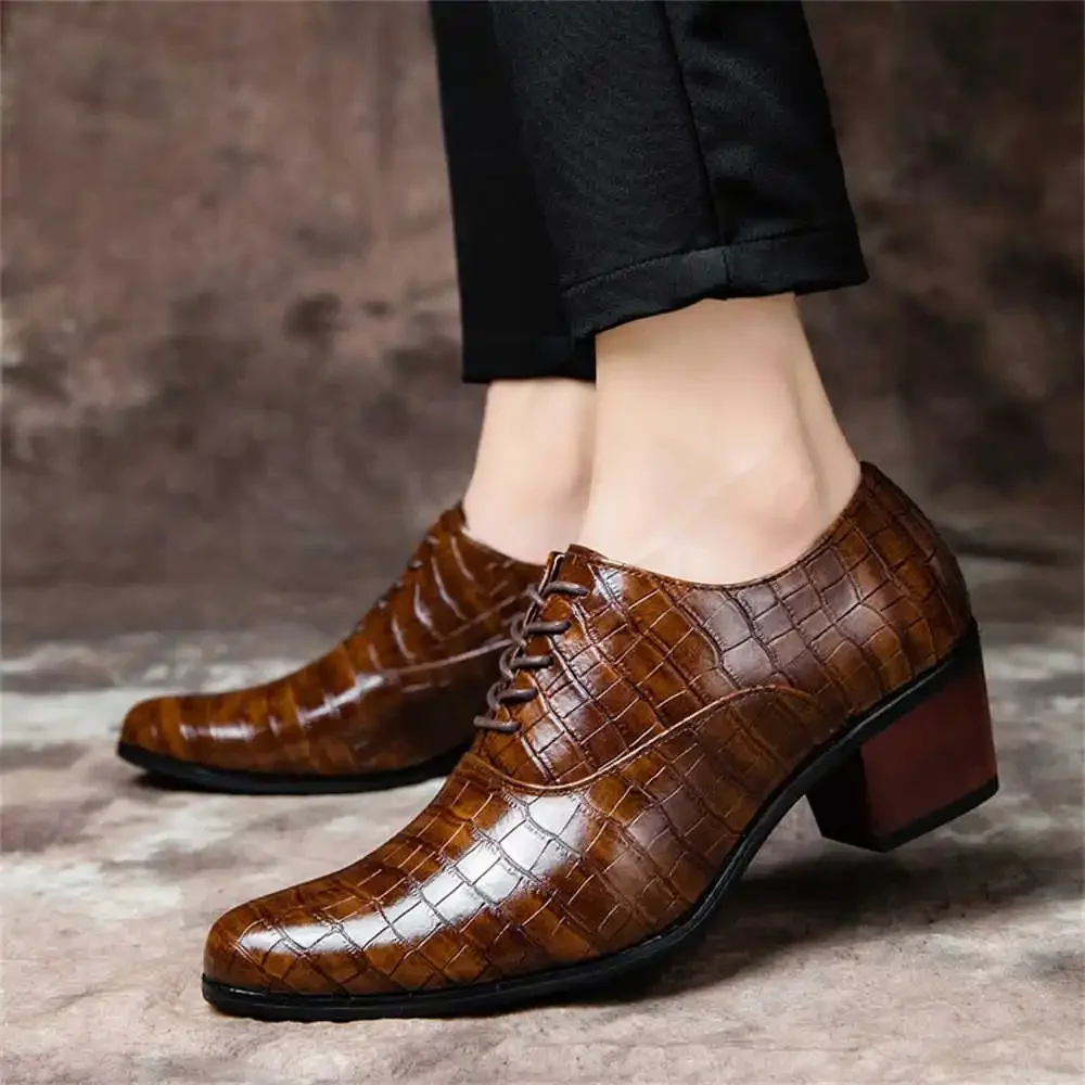 Ballroom Dance Snakeskin Elegant Man Dress Shoes Heels Brides Shoes Men's Stylish Sneakers Sport Top Comfort Order Deporte