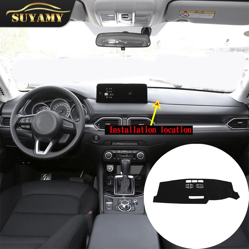 

Car Inner Dashboard Cover Dash Mat Carpet For Mazda CX-5 CX-8 2017-2022 CX8 CX5 Dashmat Dashboard Cover Sun Shade Pad LHD&RHD