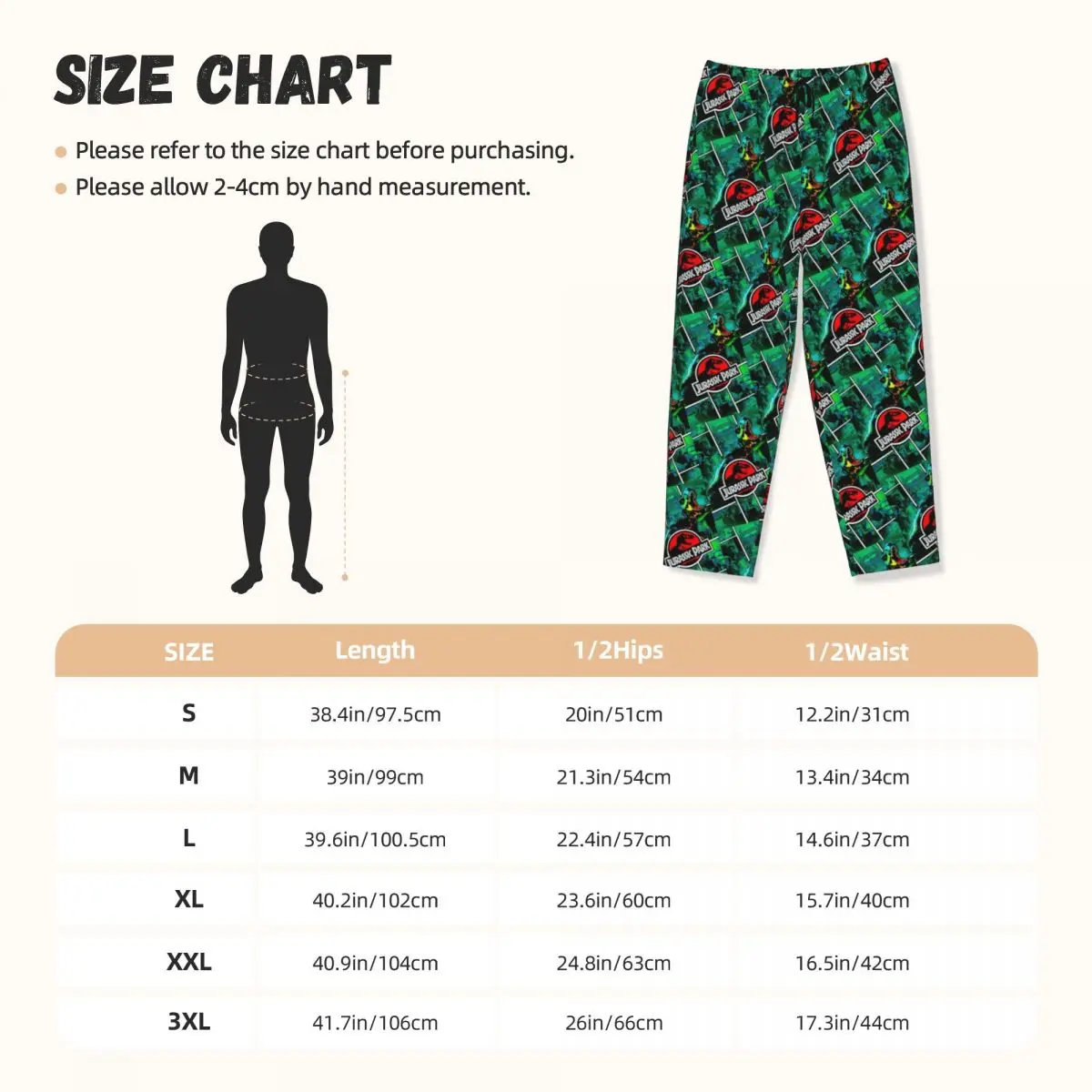 Custom Jurassic World Park Pajama Pants Sleepwear for Women Elastic Waistband Dinosaur Film Sleep Lounge Bottoms with Pockets view 5
