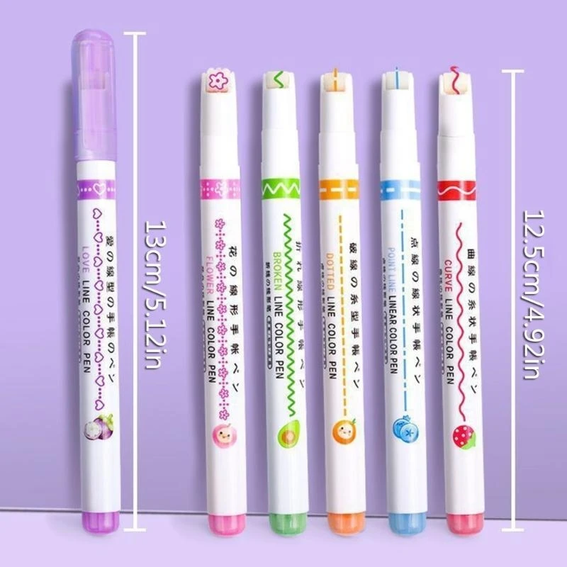 W89C 6 штук Цветные ручки с роликовой ручкой для карты для создания рисования скрапбукинг Canlendar Planner Journal Diary