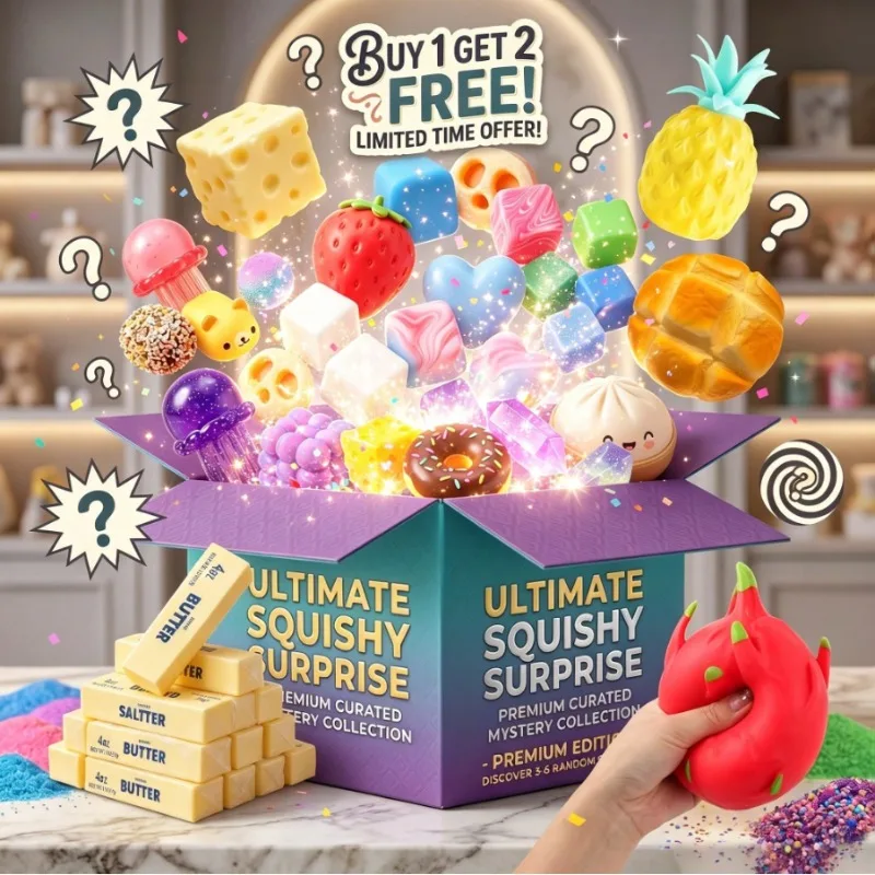 

Ultimate Squishy Adventure Mystery Box: Food & Ocean Themed Squishies, Buy 1 Get 2 Free, Assorted Random Styles