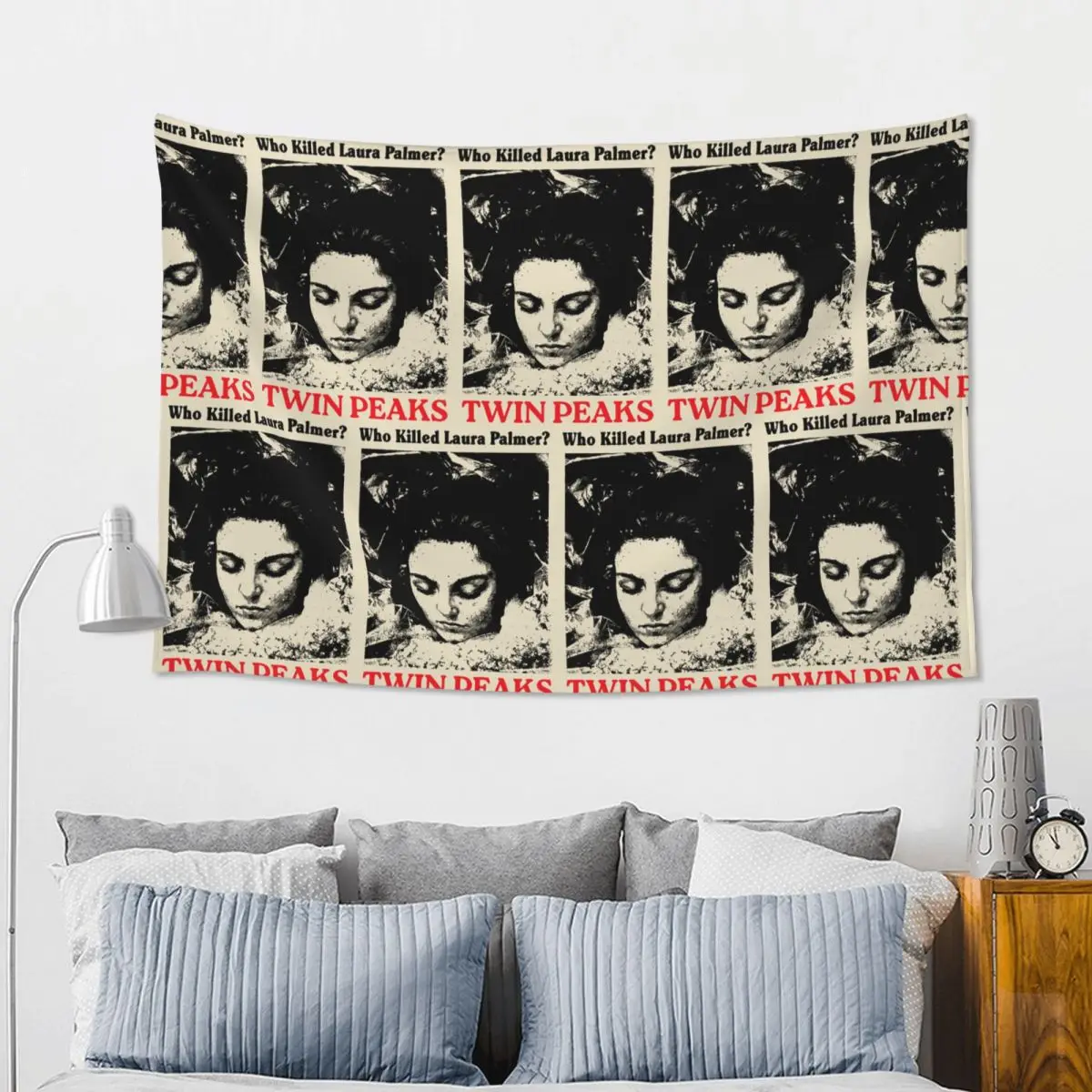 Twin Peaks Movie Who Killed Laura Palmer Tapestry Funny Wall Hanging Aesthetic Home Decor Tapestries for Living Room Bedroom