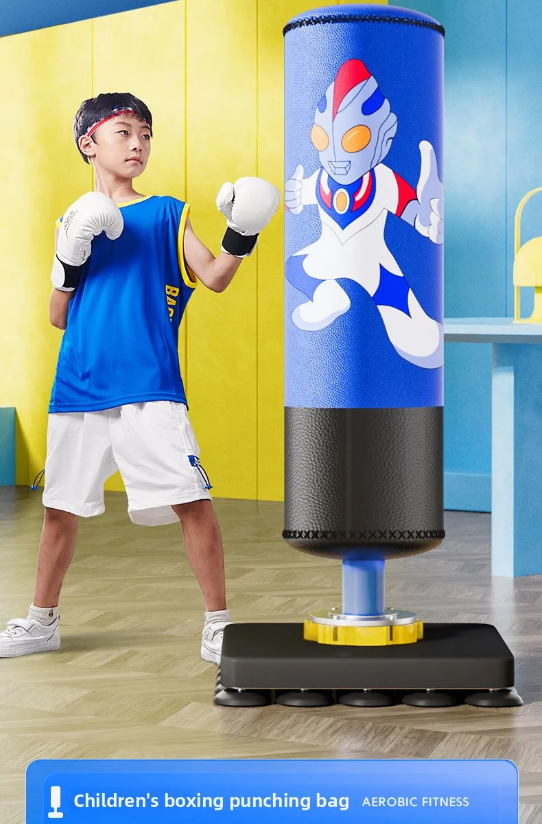 Tas Pasir Tinju Anak-anak Tumbler Karung Pasir Vertikal Rumah Tangga Target Tinju Sanda Anak-anak