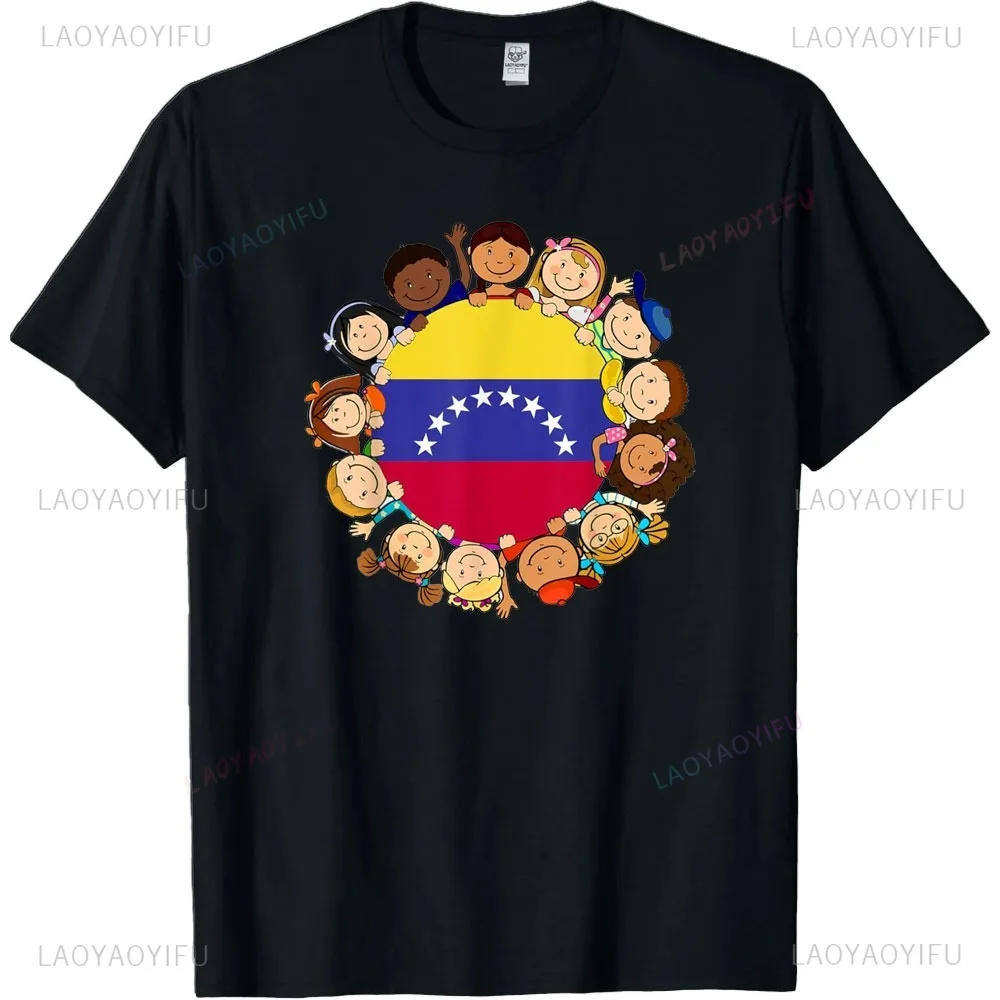 Venezuela Flag Hispanic Heritage Month Unisex  Venezuelan High Quality TShirt Stylish Casual Summer Venezuelan Women's Tops