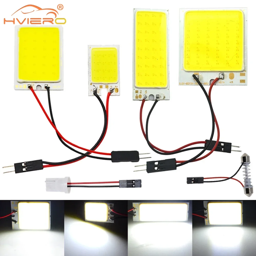 T10 C5W Car Led Cob 16/24/36/48SMD White Parking Bulb Auto Interior Reading Panel Lamp Super Bright Festoon License Plate Lights