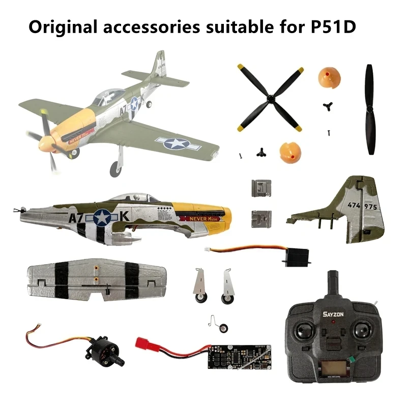 Image of WLTOYS P51D Ferngesteuertes Flugzeug Ersatzteile Segelflugzeug Original Zubehör RC Flugzeug Räder Motoren Rumpf Flügel
