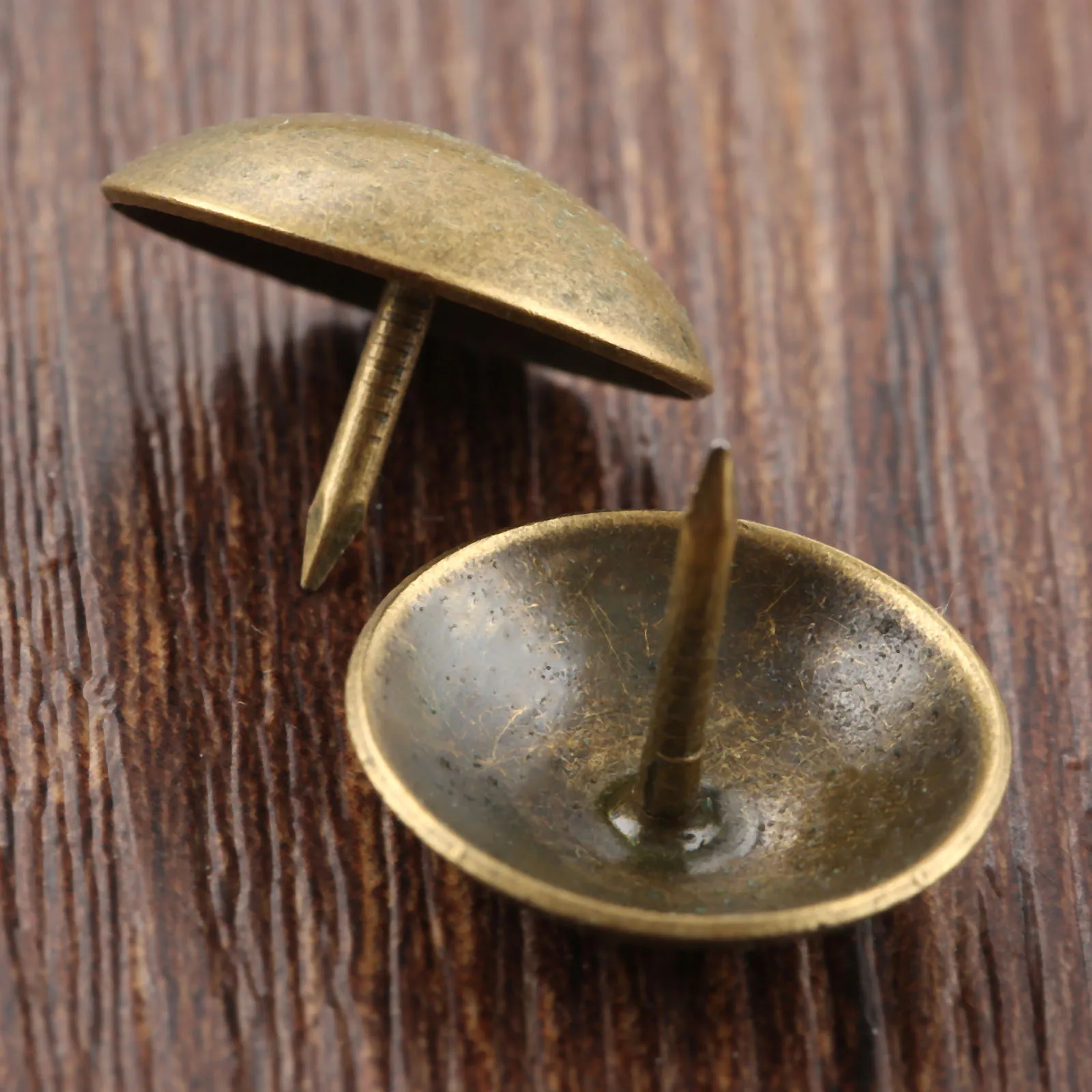 DRELD-골동품 황동 실내 장식 네일 보석 선물 상자, 소파 가구 장식 압정 스터드 압정 도어 네일 하드웨어, 40 개, 18x15mm