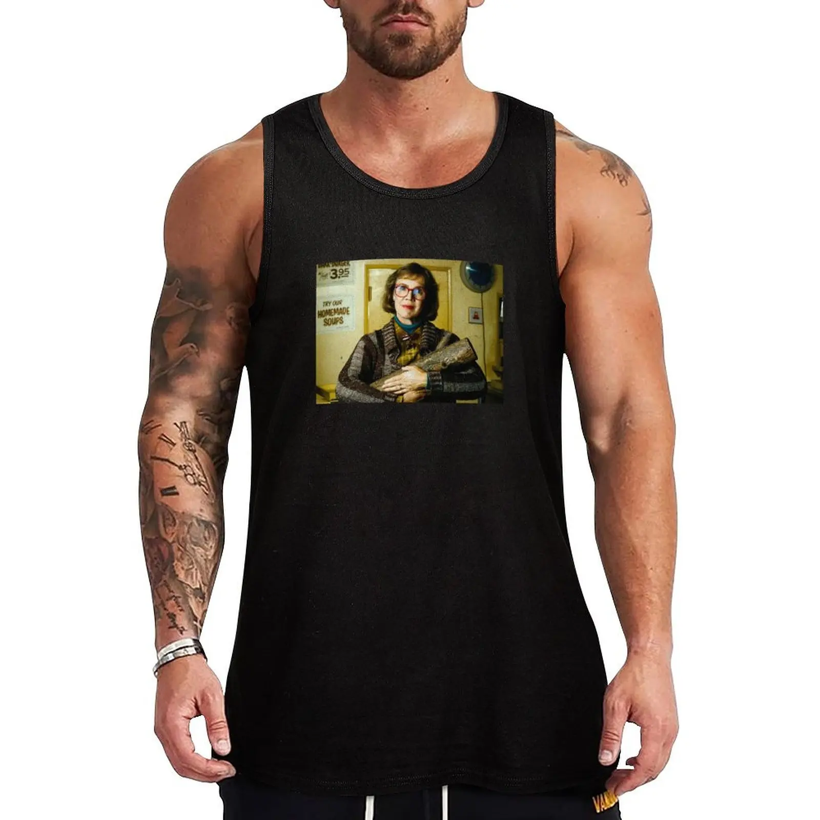 Twin Peaks My Log Does Not Judge Margaret Vintage Photoreal Tank Top Bodybuilding Fitness Tank Top Sleeveless Gym Shirt