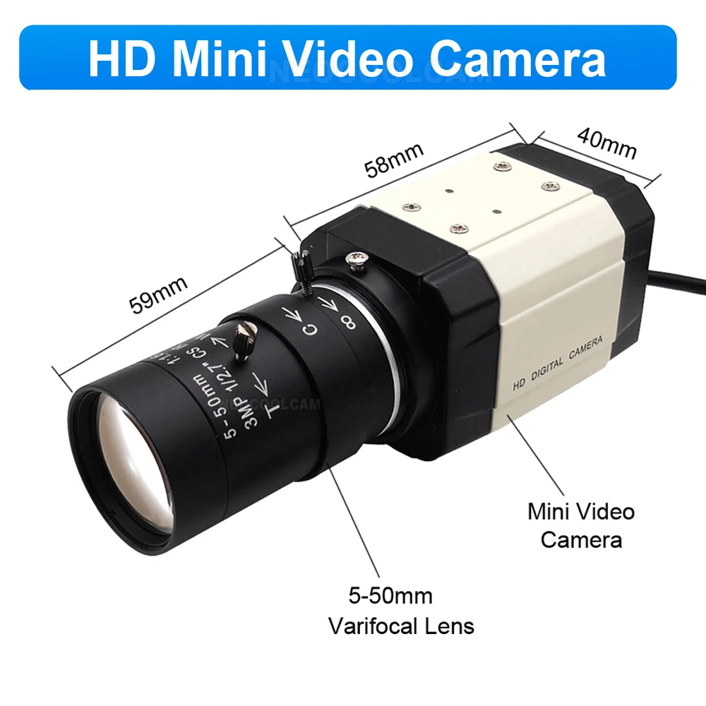 Industrial 4K 8MP CCD IMX415 USB Webcam 5MP IMX335 With 2.8-12mm Varifocal Lens USB2.0 PC Video Camera UVC OTG For Live Teaching