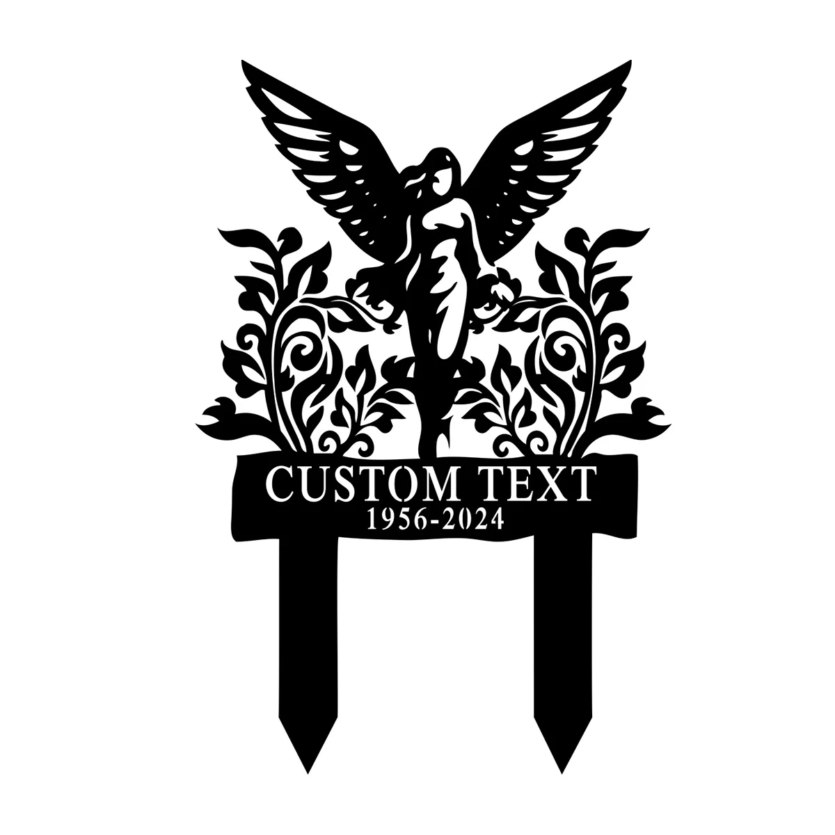 Custom Angel Memorial Stake, Personalized Mom\'s Garden Memorial, Memorial Plaque, Cemetery Stake, Remembrance Gift, Mom Loss