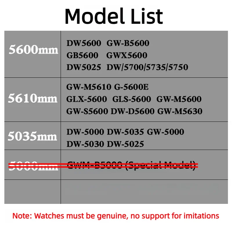 DW5600 Mod Kit Metal Case For Casio Watch DW-5600 GW-M5610 DW-5035 5000 Modified Men's Stainless steel Strap FKM Bracelet band