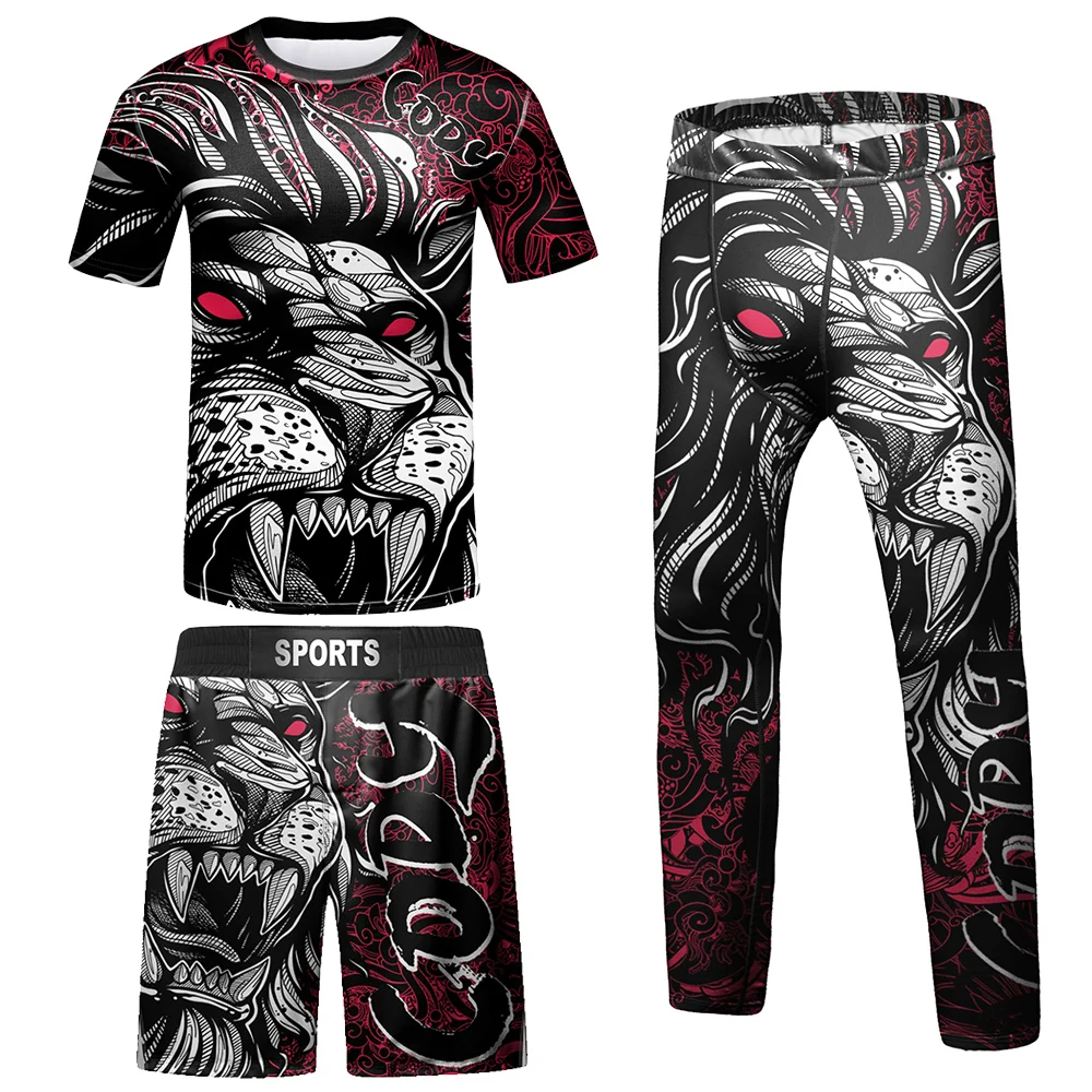 Compression Jersey MMA BJJ Fashion Boys Sets Baby Girl Clothing Set Kids Shorts Sports Bear Sweatshirt Pants 4Pcs Suits Outfits