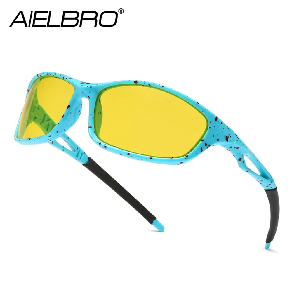 AIELBRO Cycling Glasses for Men Polarized Cycling Glasses Men\'s Bicycle Glasses Sports Lenses Night Vision Men\'s Sports Glasses