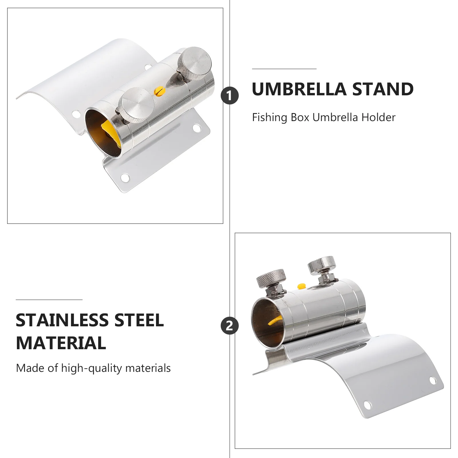 

1pc Stainless Steel Box Umbrella Holder Foldable Frame Lightweight Durable Fishing Umbrella Stand For Most Diameters Fishing