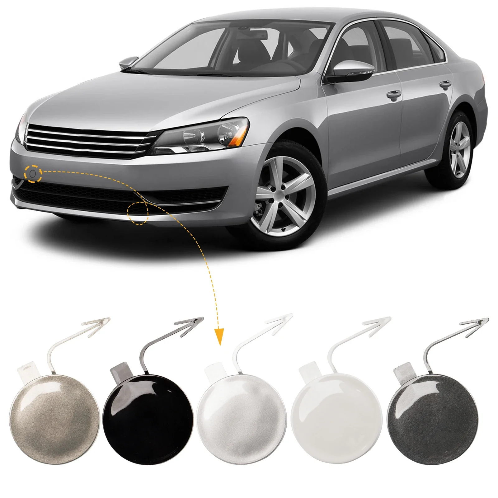 

Front Bumper Tow Hook Cap Towing Eye Cover For VW Passat B7 2011-2014 3AA807155 Car Accessories