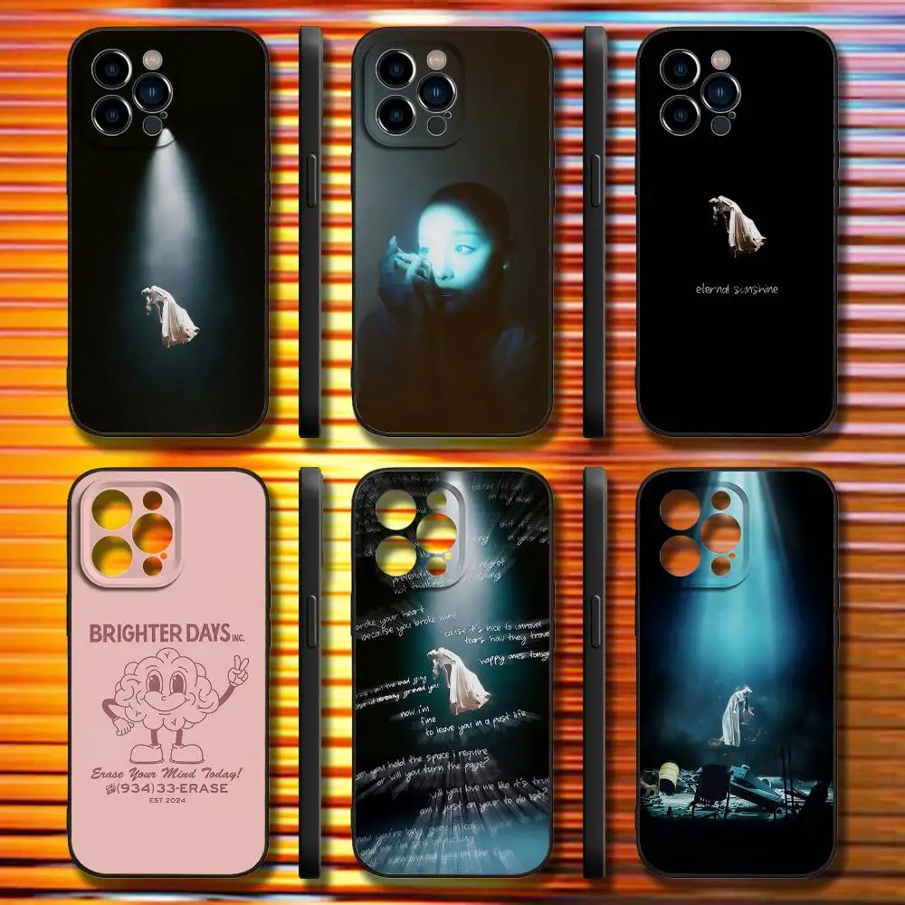 Brighter Days Ahead A-Ariana Funda de teléfono para iPhone 17,16,15,14,13,12,11,Pro,Max,Plus,X,XS,SE4,E,Mini,funda negra suave