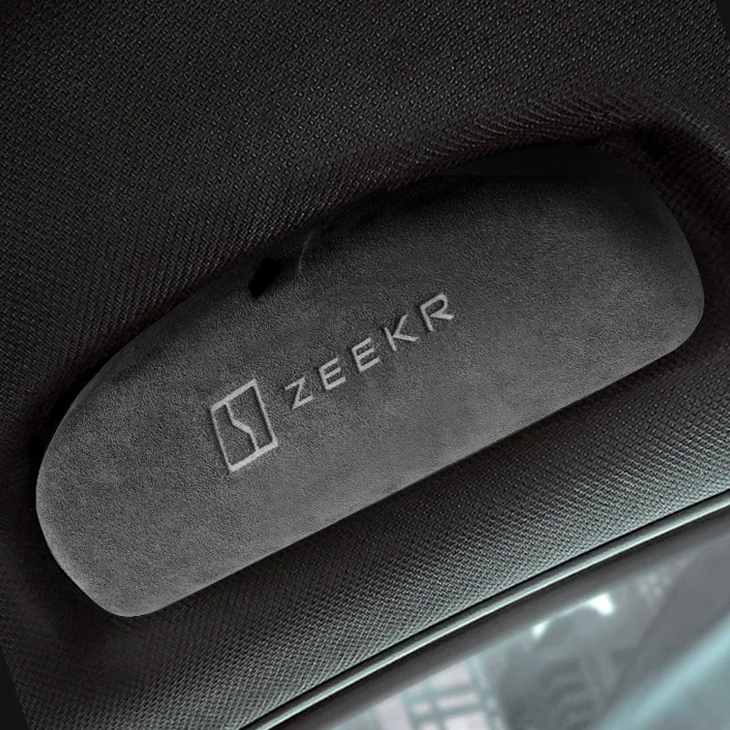 

Для Zeekr 001 2021 2022 2023: Стильный замшевый футляр для очков, модифицированный держатель для очков, коробка для хранения, футляр для солнцезащитных очков, автоаксессуары