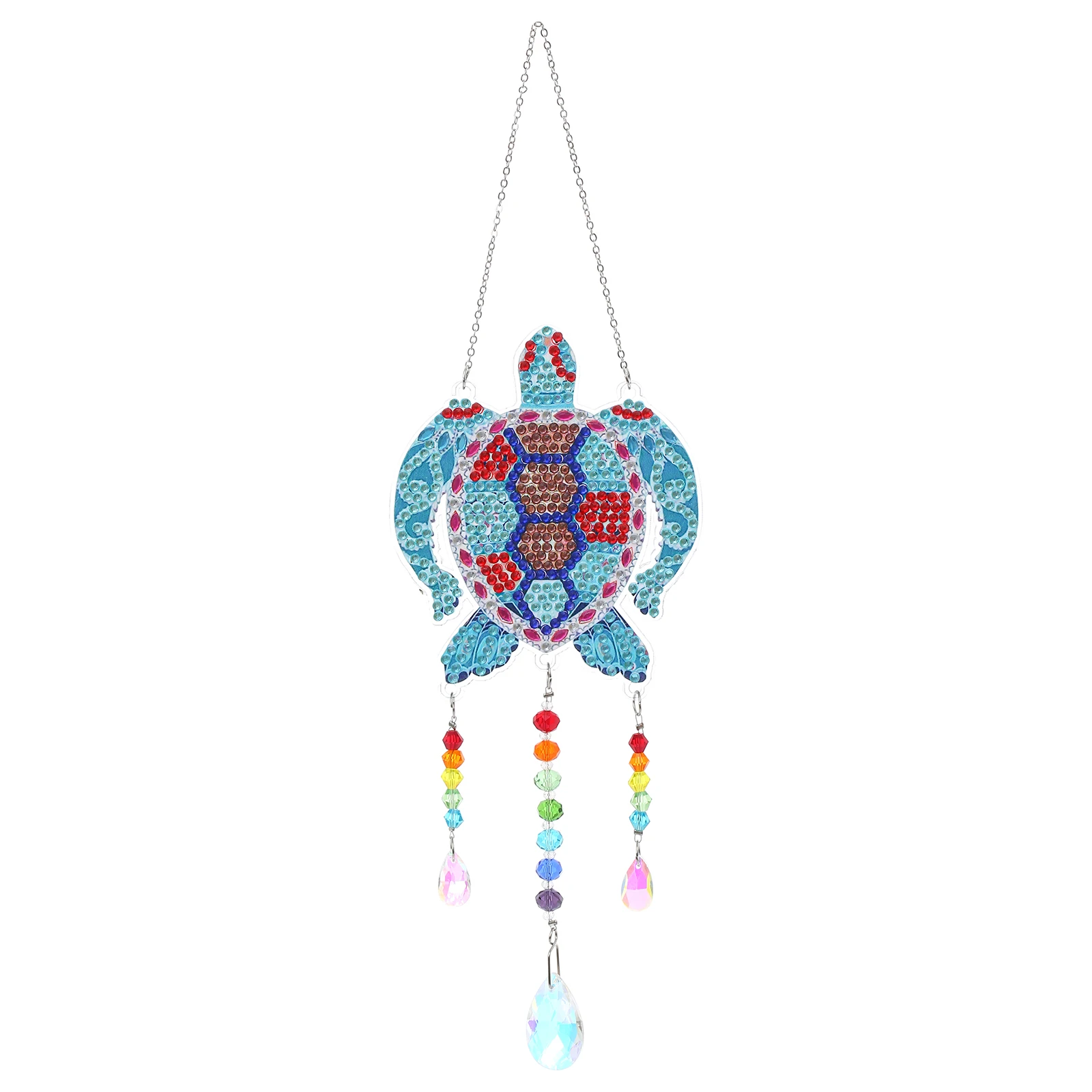 DIY Crab/Turtle Pattern Diamond Painting Acrylic Double-Sided Frog Style Pintura Diamante Wind Chime Car Pendant