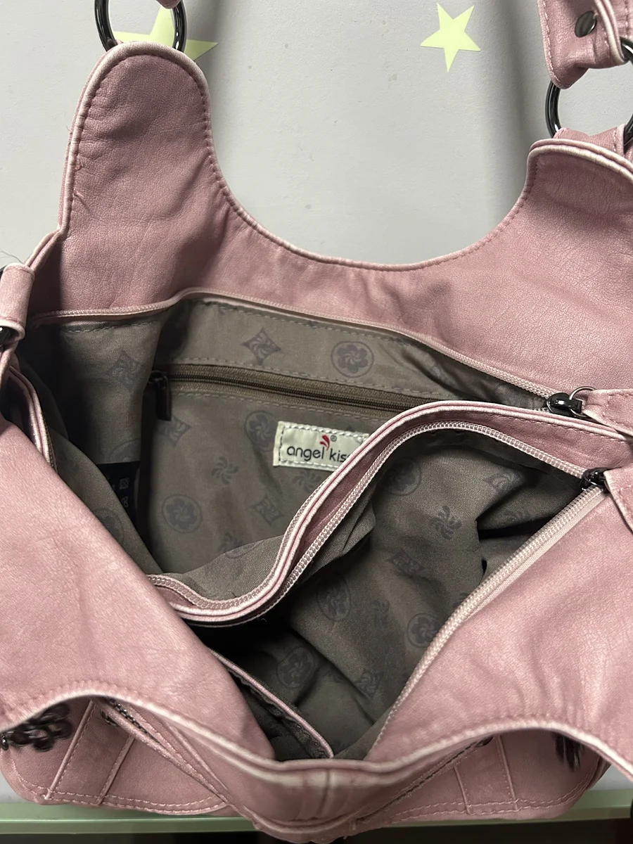 Vintage Damenhandtaschen PU Schultertasche Henkeltasche Modische Dumpling-Tasche mit Mehreren Fächern Schultertaschen – Detail 10