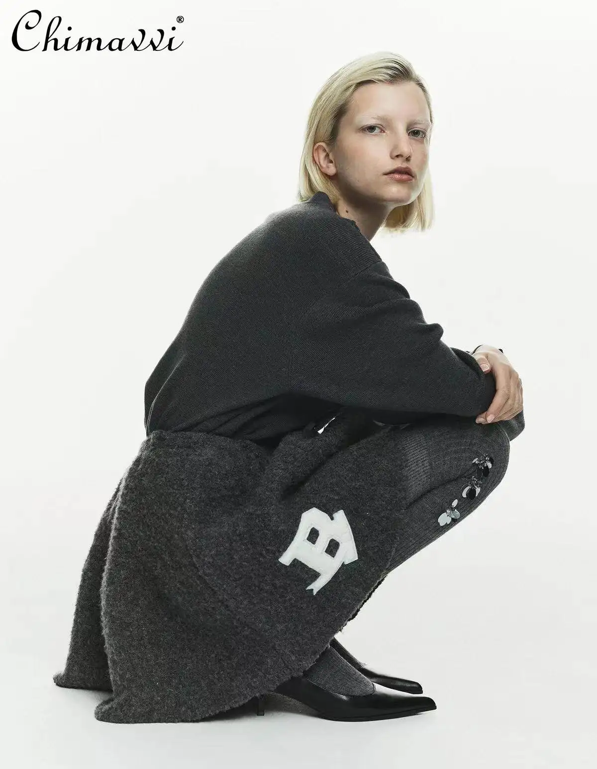 

Japanese-style Fashion Letter B Embroidered Skirt 2026 Spring and Autumn New High-waisted Slim-fit Short Puffy Skirt for Women