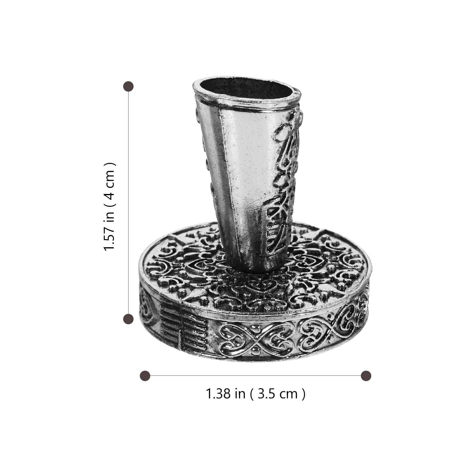 Vintage Metal Single Pen Holder Retro Desk Pen Stand Ink Pen Base Calligraphy Pen Holder For Home Study Student Gift