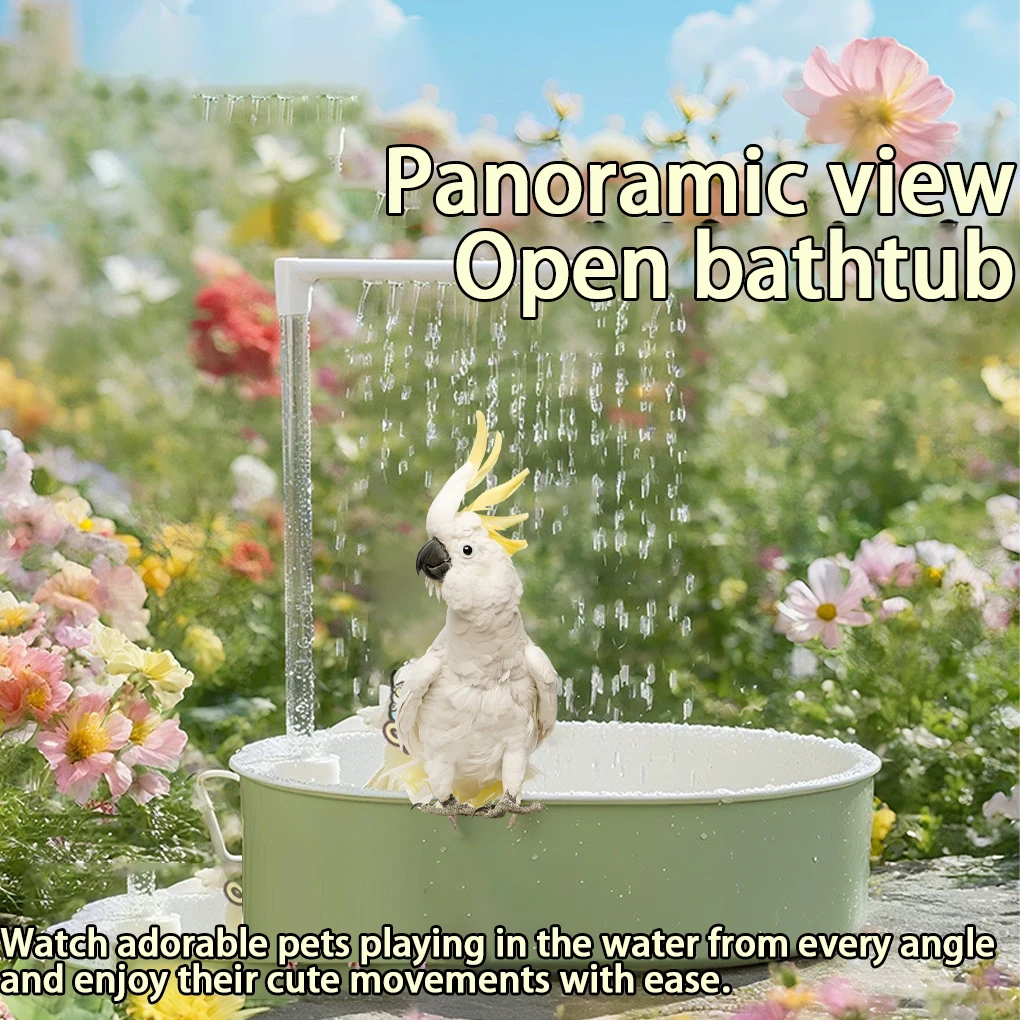 

Автоматическая ванна с попугаем, расширенная ванна для птиц, душевая ванна, коробка для душа с птицами, инструмент для циркуляции воды для Conure Budgie, африканский серый цвет