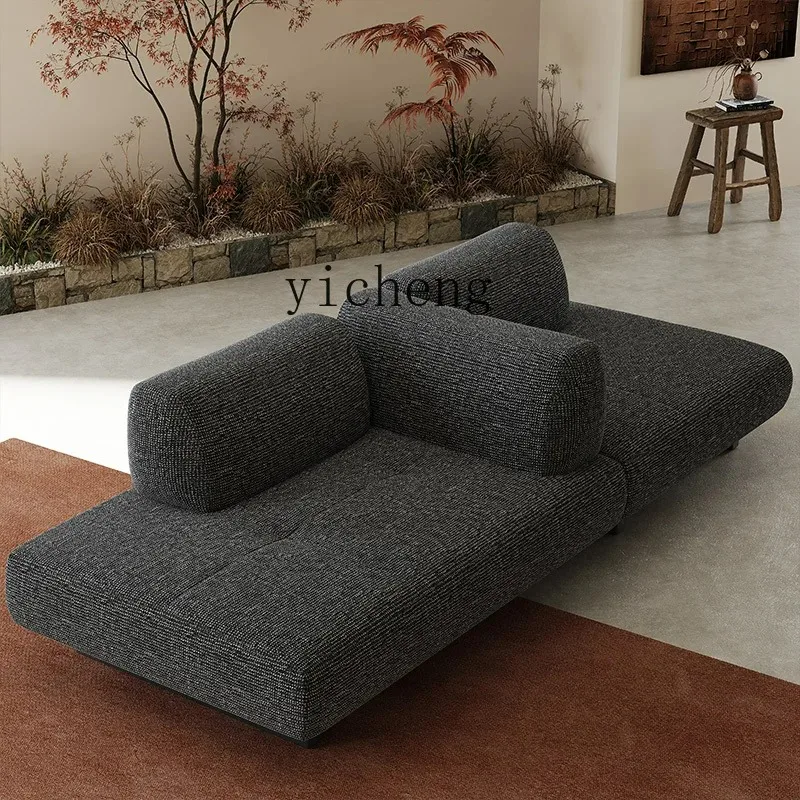 Sofa Antique Living Room Straight Row Simple Cotton And Linen Sofa Retro Fully Dismantled Island SofaD18