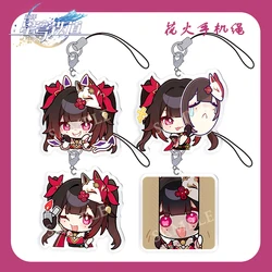 Lovely Q Version Sparkle Figure Hanging Cord Straps Keychain for Bag Accessories Game Honkai Star Rail Mobile Phone Rope Collect