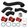 Kit de tuyaux Super Charge pour BMW, aluminium déformable noir et rouge, BMW N55 E8X E9X E82 E88 E90 E91 E93 135i 335i série 1 3.0 Turbo 2006-2015 4