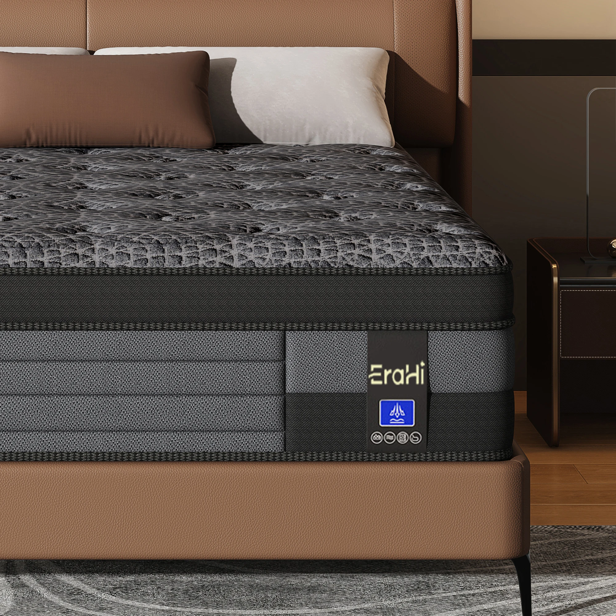 12/14inch Twin Full Queen King Size Hybrid Mattress Featuring Memory Foam And Individually Encased Coils - Cooling, Motion Isolation, Certipur- - for Pressure Relief And Comfort