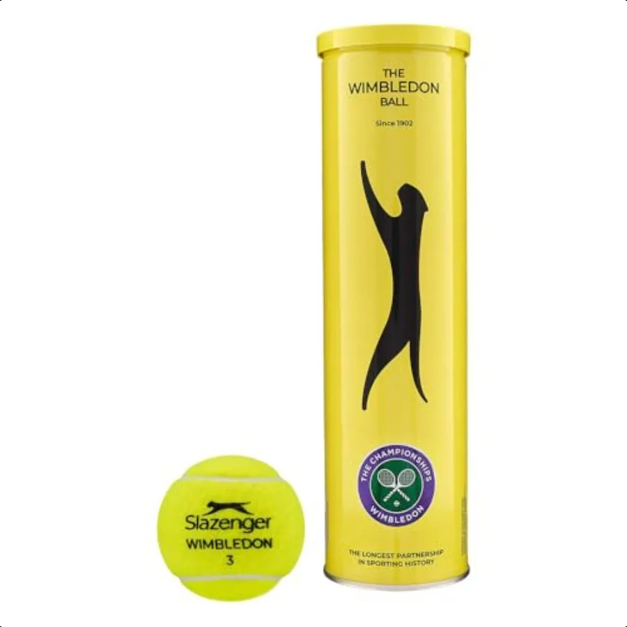

Теннисный мяч Slazenger Официальный мяч Wimbledon ITF Appd Металлические оловянные 4 мяча