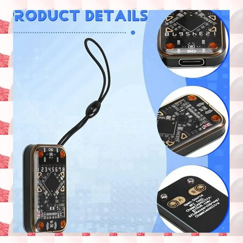 ABGN Chameleon Ultra RFID Smart Chip Reader +9XUID Keychain Contactless Smart Card Emulator 125Khz 13.56Mhz Badge Decode
