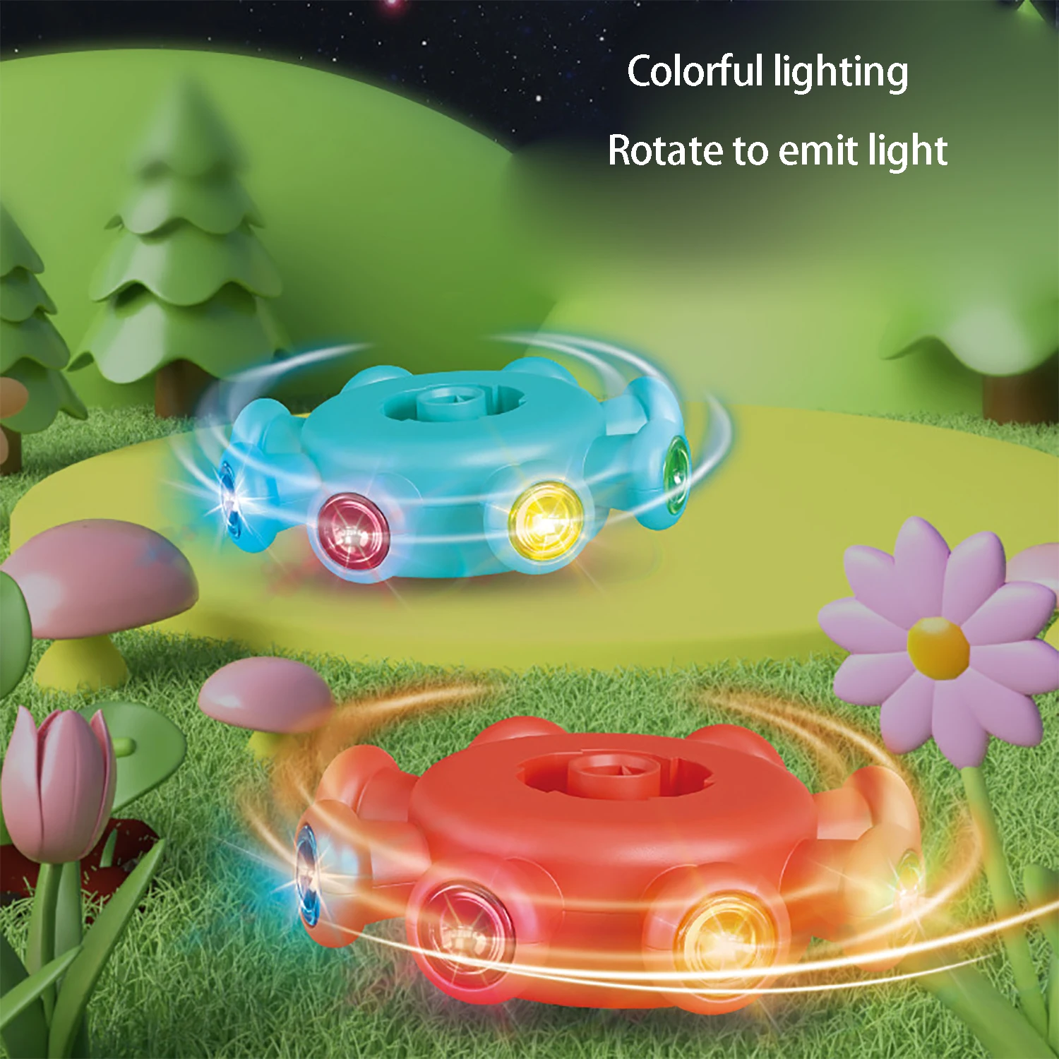 Octopus Flashing Spinning Top Kids Gyro Light Up Toy Kids LED Gyroscope Launcher Rotating Toys Fun Birthday Party Favors Gifts