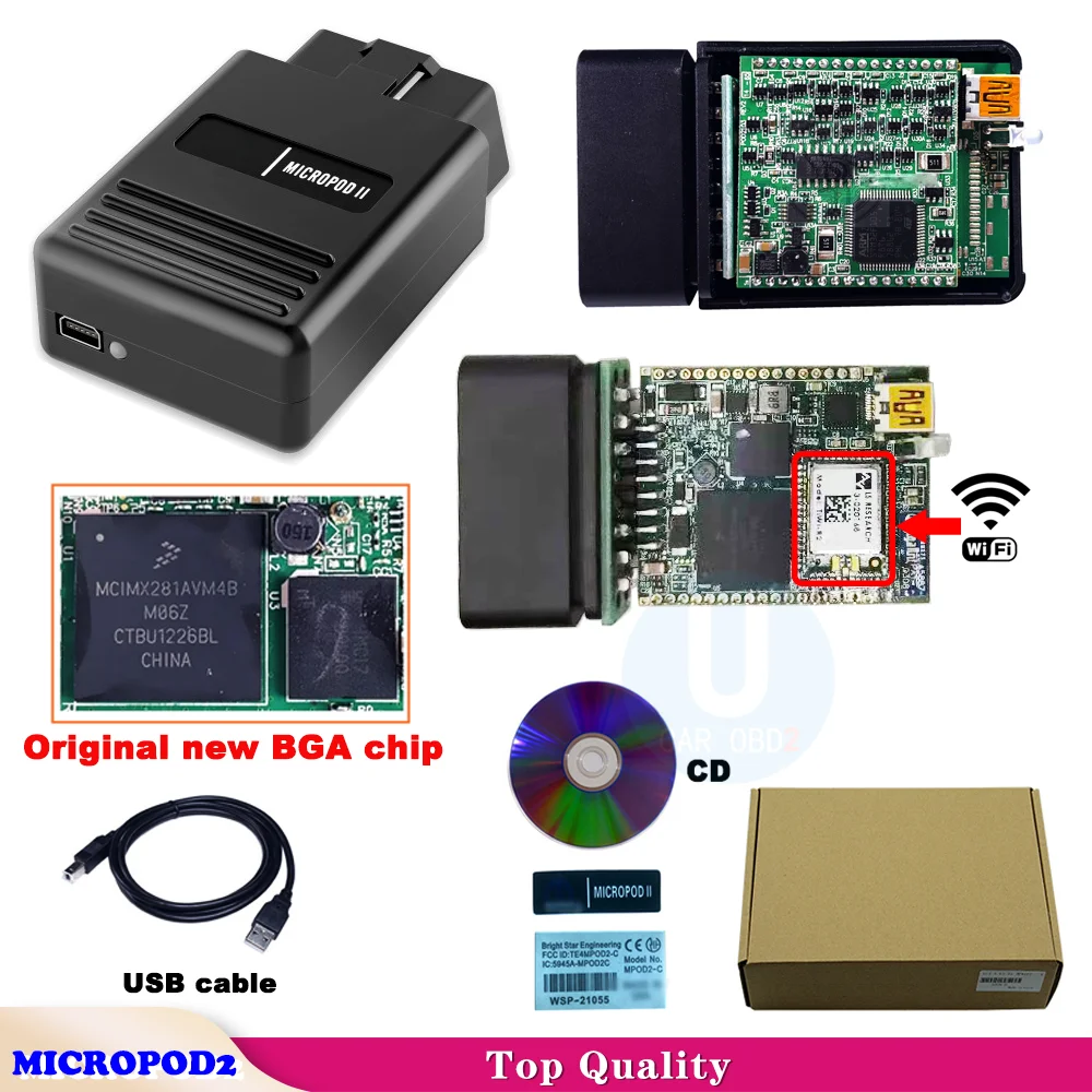 MicroPod2 V17.04.27 Micro-Pod II For Chr--ysler Do-dge Je--ep Fi-at OBD2 OBDII Car Diagnostic Tool MicroPod 2 Online Programming