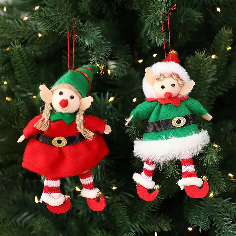 

2Pcs New Christmas Decoration Ins Cute Style Elf Doll Pendant Christmas Tree Pendant