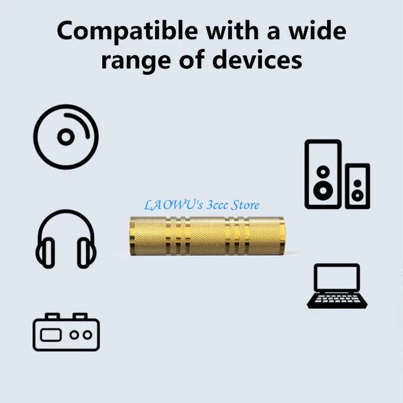 

Y8AD Durability 1/8in Female to Female Stereo Adapter for Enhances Connectivities