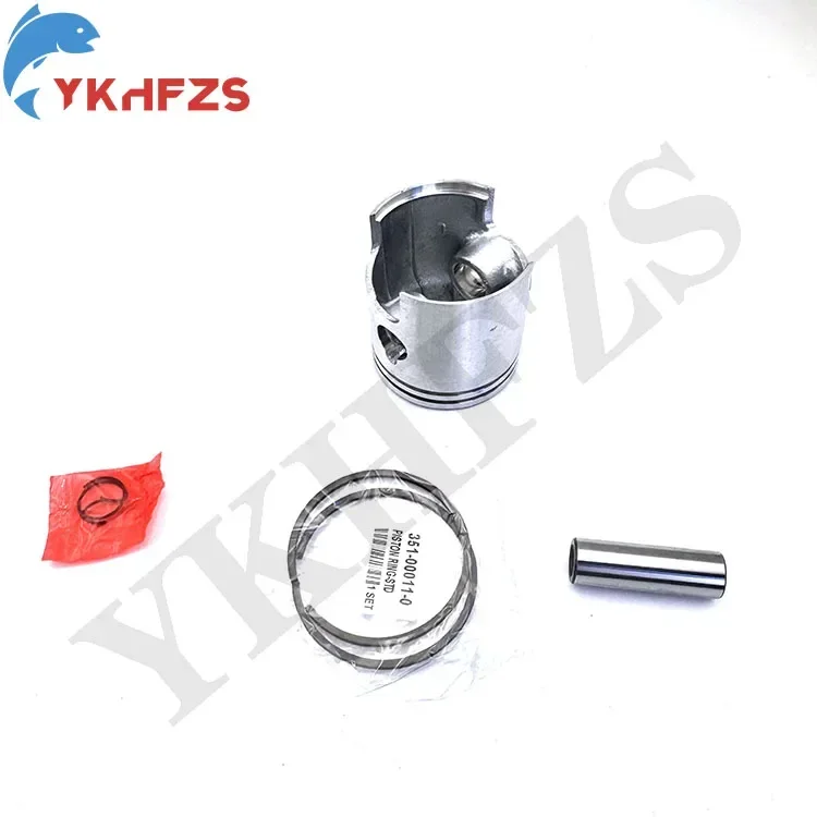 

351-00001 Piston Set 351-00011-0 Ring Set for Tohatsu Nissan Outboard M NS 9.9HP 15HP Outboard Engine Boat Motor 351-00001-1