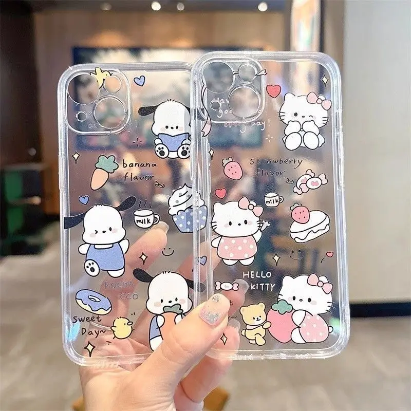

Hello Kitty Pachacco Cute Phone Case for IPhone 17 Pro15 16 13 14 Plus 12 17 Air Pro Max TPU Creative Cartoon Protective Case