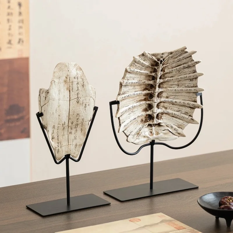 創造的な骨格彫刻樹脂工芸品、亀の甲羅ディスプレイ、亀の骨科学装飾フィギュア、家の装飾