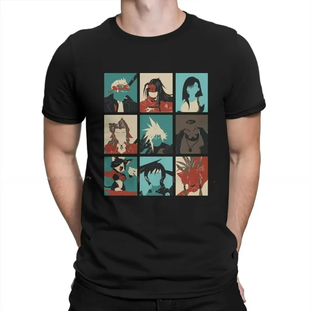 Japanisches Final Fantasy Spiel Herren Grafik T-Shirt Seven Classic Individuality Damen Cartoon T-Shirt Original Streetwear Hipster – Detail 2